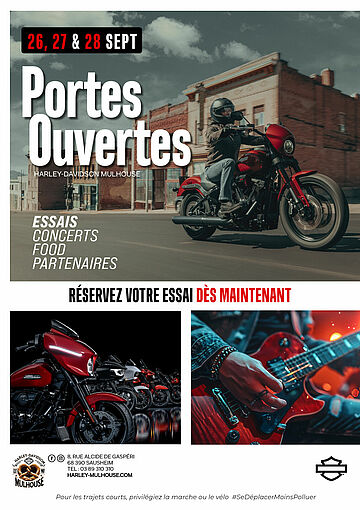 PORTES OUVERTES HARLEY-DAVIDSON MULHOUSE LES 27 & 28 SEPTEMBRE