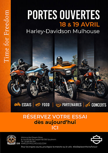 PORTES OUVERTES HARLEY-DAVIDSON MULHOUSE LES 18 & 19 AVRIL